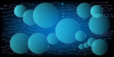 circulo computadora chip electrónico circuito tablero vector para tecnología y Finanzas concepto y educación para futuro