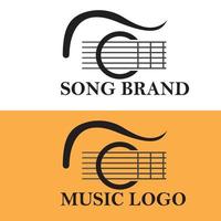 A logo for a music company that is made by song brand. vector