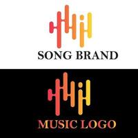 un logo para un música empresa ese es hecho por canción marca. vector