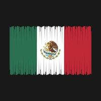 Ilustración de vector de bandera de México