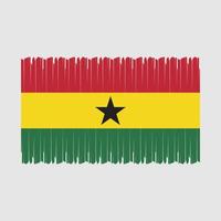 Ilustración de vector de bandera de Ghana