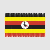 Uganda bandera vector ilustración