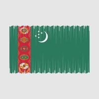 Turkmenistan Flag Vector Illustration