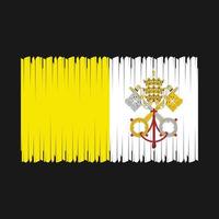 Vatican Flag Vector Illustration