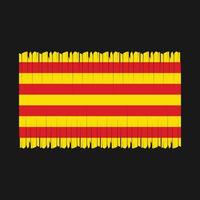 Cataluña bandera vector ilustración