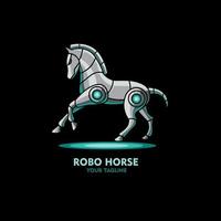 logo caballo robots vector ilustración