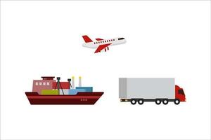 vector design collection of transportation for goods delivery