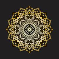 mandala lujo oro color circular modelo aislado oscuro antecedentes vector