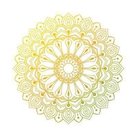 circular pattern mandala with gradient color yellow color combination green isolated white background vector