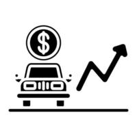 Car Loan Rates vector icon