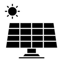 icono de vector de panel solar