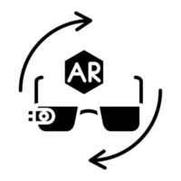 icono de vector de gafas ar