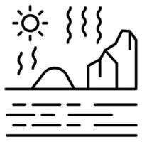 Hot Spring Landscape vector icon