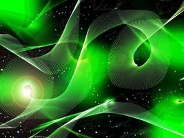 Green on black blend lines abstract background. Dynamic line wave wallpaper photo