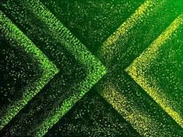 Green and yellow particle arrows in blended. Modern dynamic dots background photo