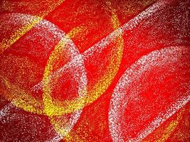 Line and circle particles in red background. Dynamic dots particle design photo