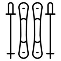 Ski Sticks vector icon