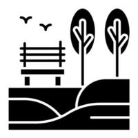 Park Landscape vector icon