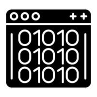 Binary vector icon