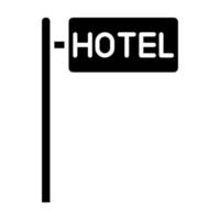 icono de vector de signo de hotel