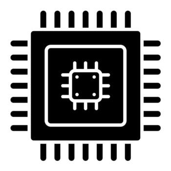 icono de vector de microchip