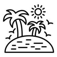 icono de vector de isla