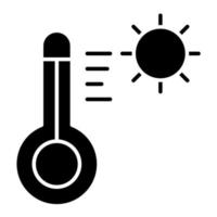 Desierto caliente clima vector icono