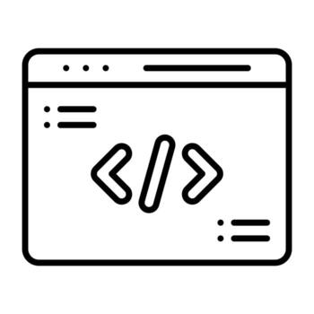 icono de vector de programación web