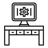 icono de vector de mesa de trabajo