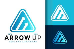 Letter A Arrow Up logo vector icon illustration