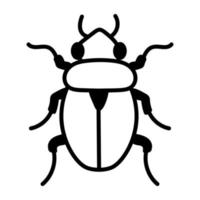 Trendy Scarab Beetle vector