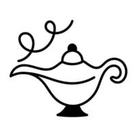 Trendy Magic Lamp vector