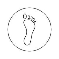 Footprint vector linear icon. Orthopedics, medicine