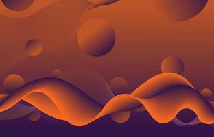 Modern Abstract Orange Resonance Wavy Cercles Background Wallpaper vector