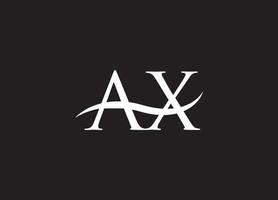 Initial A X minimalist modern logo identity vector