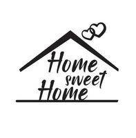 Real Estate HOME SWEET HOME logo. Vector outline Icon.