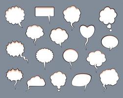 Set of comic speech balloons. Vector Illustration.