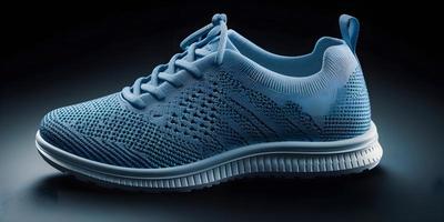 Step up your Style with Zipper Designed Runner Shoes. A UI or UX Approach for Light and Dark Blue Color Options photo