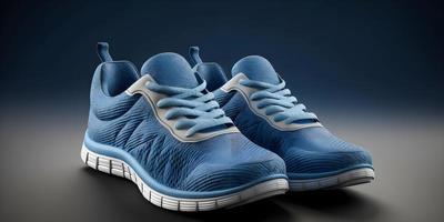 Step up your Style with Zipper Designed Runner Shoes. A UI or UX Approach for Light and Dark Blue Color Options photo