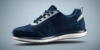Step up your Style with Zipper Designed Runner Shoes. A UI or UX Approach for Light and Dark Blue Color Options photo