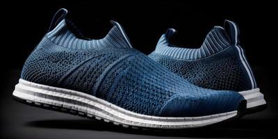 Step up your Style with Zipper Designed Runner Shoes. A UI or UX Approach for Light and Dark Blue Color Options photo