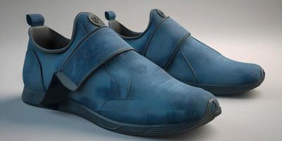 Step up your Style with Zipper Designed Runner Shoes. A UI or UX Approach for Light and Dark Blue Color Options photo