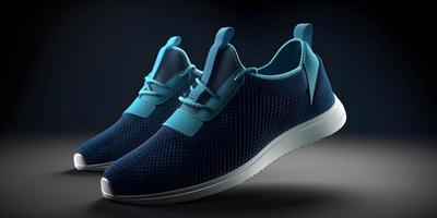 Step up your Style with Zipper Designed Runner Shoes. A UI or UX Approach for Light and Dark Blue Color Options photo