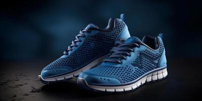 Step up your Style with Zipper Designed Runner Shoes. A UI or UX Approach for Light and Dark Blue Color Options photo