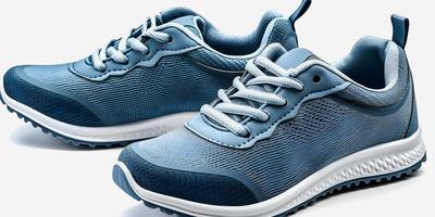 Step up your Style with Zipper Designed Runner Shoes. A UI or UX Approach for Light and Dark Blue Color Options photo
