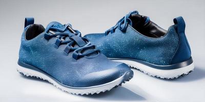 Step up your Style with Zipper Designed Runner Shoes. A UI or UX Approach for Light and Dark Blue Color Options photo