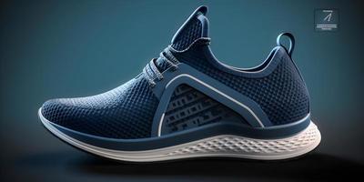 Step up your Style with Zipper Designed Runner Shoes. A UI or UX Approach for Light and Dark Blue Color Options photo