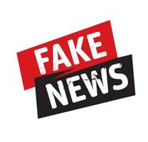 Red stamp and text Fake News. Vector Illustration.