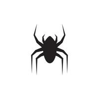 negro araña logo modelo vector icono ilustración