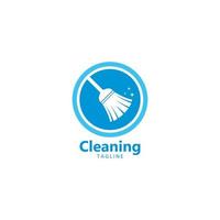 Cleaning service logo vector icon template